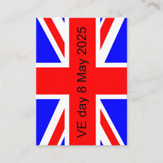 Vlag van het Verenigd Koninkrijk VE dag 2025 Informatiekaartje
