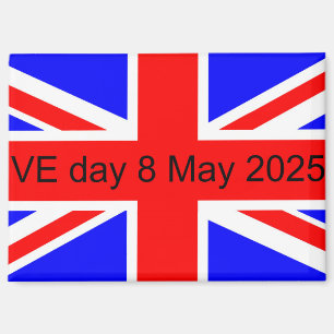 Vlag van het Verenigd Koninkrijk VE dag 2025 Magneet