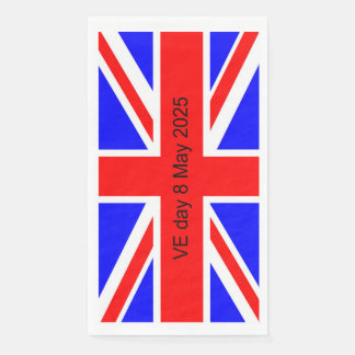 Vlag van het Verenigd Koninkrijk VE dag 2025 Servet