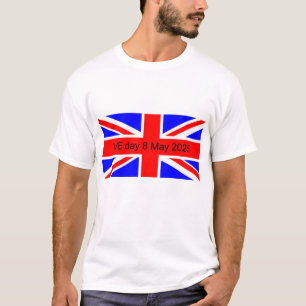 Vlag van het Verenigd Koninkrijk VE dag 2025 T-shirt