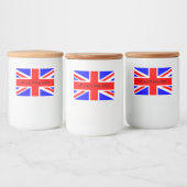 Vlag van het Verenigd Koninkrijk VE dag 2025 Voedselcontainer Etiket (Flessen)