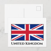 vlag van het Verenigd Koninkrijk (Verenigd Koninkr Briefkaart (Voorkant / Achterkant)