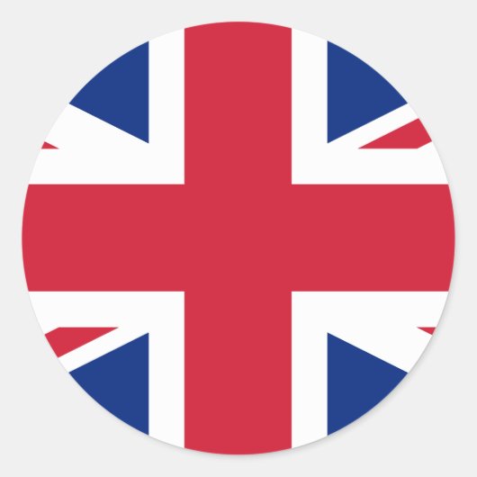 vlag van het Verenigd Koninkrijk (Verenigd Koninkr Ronde Sticker (Voorkant)