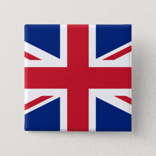vlag van het Verenigd Koninkrijk (Verenigd Koninkr Vierkante Button 5,1 Cm