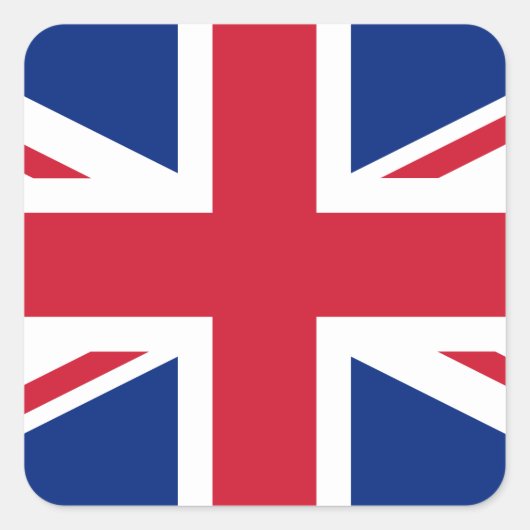 vlag van het Verenigd Koninkrijk (Verenigd Koninkr Vierkante Sticker (Voorkant)