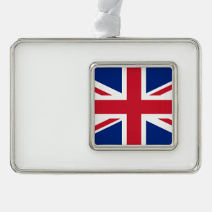 Vlag van het Verenigd Koninkrijk Verzilverd Omlijst Ornament