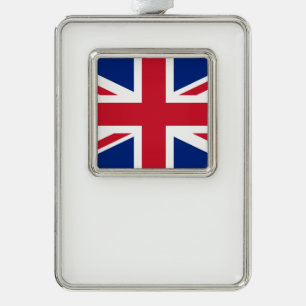 Vlag van het Verenigd Koninkrijk Verzilverd Omlijst Ornament