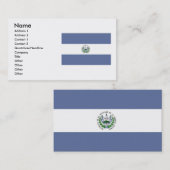 Vlag van het Visitekaartje El Salvador (Voorkant / Achterkant)