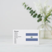 Vlag van het Visitekaartje El Salvador (Staand voorkant)