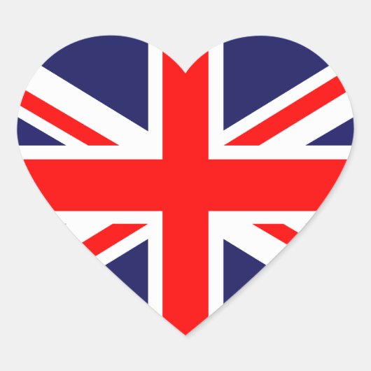 Vlag van het VK Hart Sticker (Voorkant)