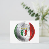 vlag van het Voetbal Forza Azzurri Calcio Briefkaart (Staand voorkant)