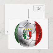 vlag van het Voetbal Forza Azzurri Calcio Briefkaart (Voorkant / Achterkant)