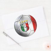 vlag van het Voetbal Forza Azzurri Calcio Ronde Sticker (Envelop)