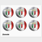 vlag van het Voetbal Forza Azzurri Calcio Ronde Sticker (Vel)