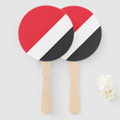 Vlag van het Vorstendom Sealand Handwaaier (Voorkant en achterkant)