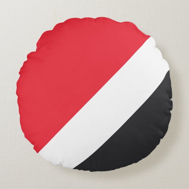 Vlag van het Vorstendom Sealand Rond Kussen (Voorkant)