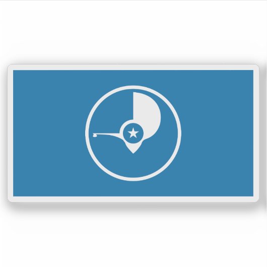 Vlag van het Yapese volk, Micronesia, Oceanië Sticker (Voorkant)