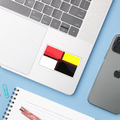 Vlag van het Yucateeks Maya volk, Mexico Sticker (Laptop met iPhone)