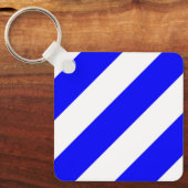 vlag van het zeemijlmerk van het zes-symbool sleutelhanger (Voorkant)