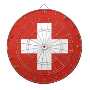 Vlag van het Zwitserse dartboard met metalen kooie Dartbord