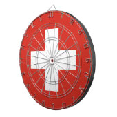 Vlag van het Zwitserse dartboard met metalen kooie Dartbord (Voorkant Rechts)