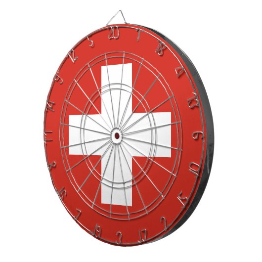 Vlag van het Zwitserse dartboard met metalen kooie Dartbord (Voorkant Rechts)