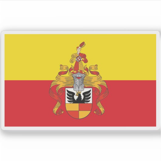 Vlag van Hildesheim, Duitsland Sticker (Voorkant)