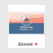 Vlag van Hillsborough County, Florida Sticker (Vel)