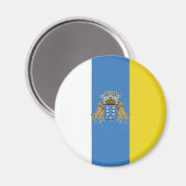 Vlag van hoge kwaliteit op de Canarische Eilanden Magneet (Voorkant / Achterkant)