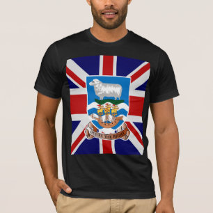 Vlag van hoge kwaliteit op de Falklandeilanden T-shirt