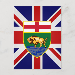 Vlag van hoge kwaliteit voor Canada Manitoba Briefkaart