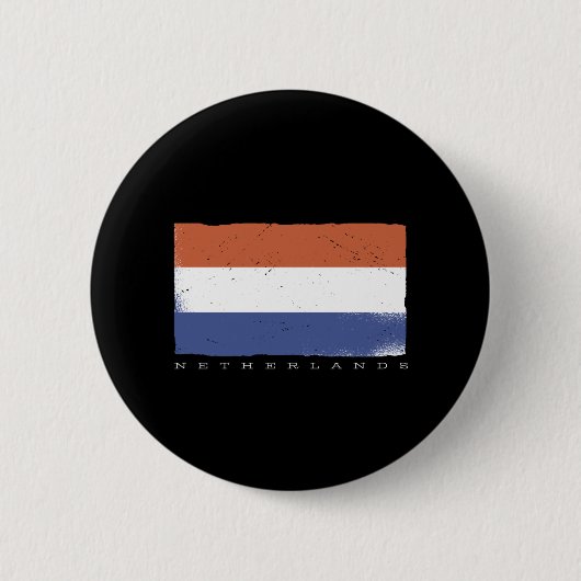 Vlag van Holland met Nederlandse tekst Ronde Button 5,7 Cm (Voorkant)