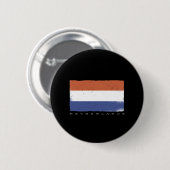 Vlag van Holland met Nederlandse tekst Ronde Button 5,7 Cm (Voorkant /achterkant)
