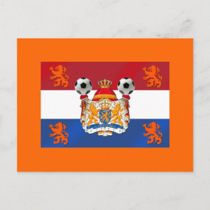 Vlag van Holland Nederland Soccer Artwork Briefkaart