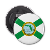 Vlag van Hollywood, Florida Button Flesopener (Voorkant)