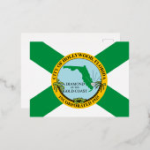 Vlag van Hollywood, Florida Folie Feestdagen Briefkaart (Voorkant / Achterkant)