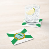 Vlag van Hollywood, Florida Kartonnen Onderzetters (Insitu)