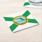 Vlag van Hollywood, Florida Kartonnen Onderzetters (Schuin)