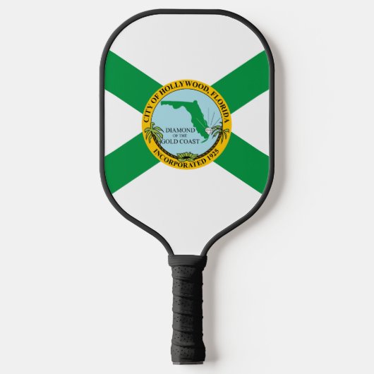 Vlag van Hollywood, Florida Pickleball Paddle (Voorkant)