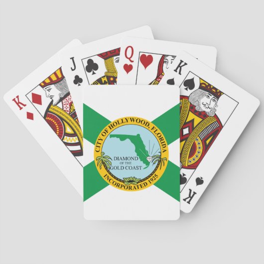 Vlag van Hollywood, Florida Pokerkaarten (Achterkant)