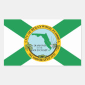 Vlag van Hollywood, Florida Rechthoekige Sticker (Voorkant)