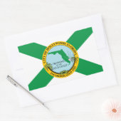 Vlag van Hollywood, Florida Rechthoekige Sticker (Envelop)
