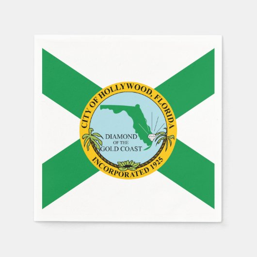 Vlag van Hollywood, Florida Servet (Voorkant)