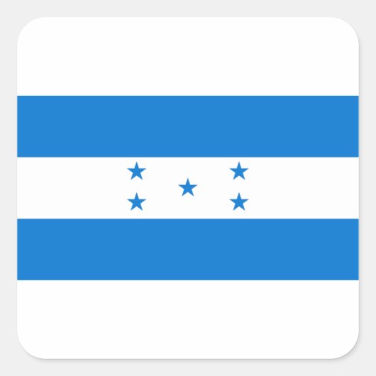 Vlag van Honduras - Bandera Honduras Vierkante Sticker (Voorkant)