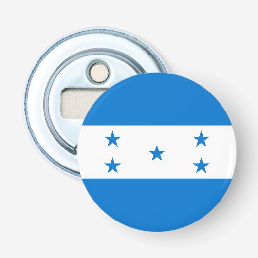 Vlag van Honduras Button Flesopener (Voorkant)