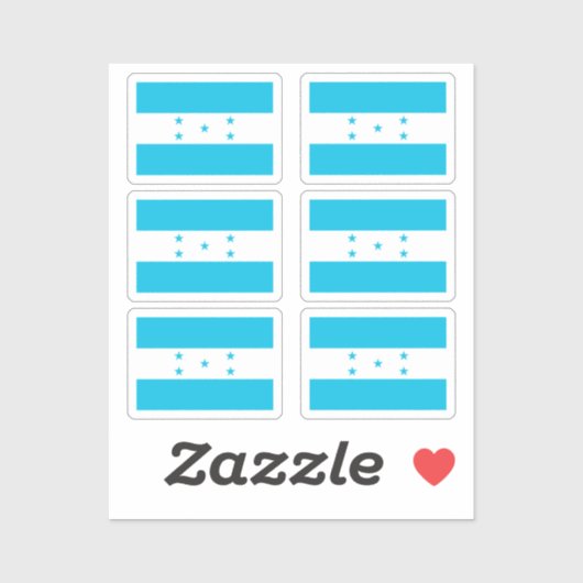 Vlag van Honduras Collectie pack van 6 Sticker (Vel)