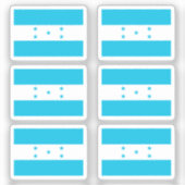 Vlag van Honduras Collectie pack van 6 Sticker (Voorkant)