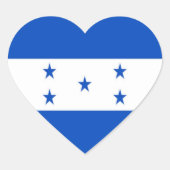 Vlag van Honduras Hart Sticker (Voorkant)