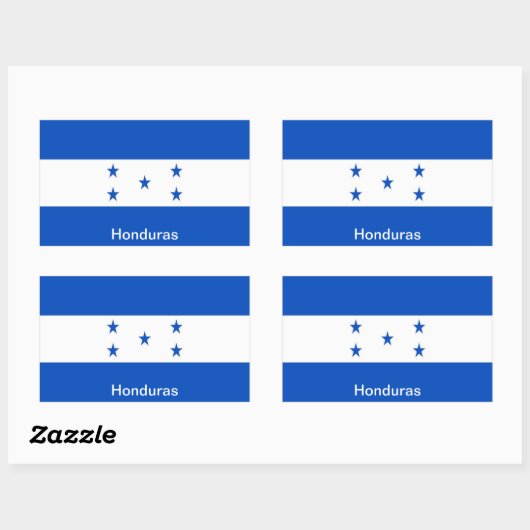 Vlag van Honduras Rechthoekige Sticker (Vel)