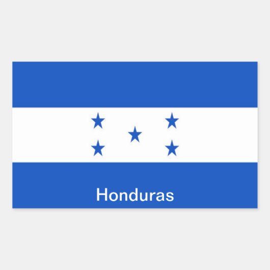 Vlag van Honduras Rechthoekige Sticker (Voorkant)